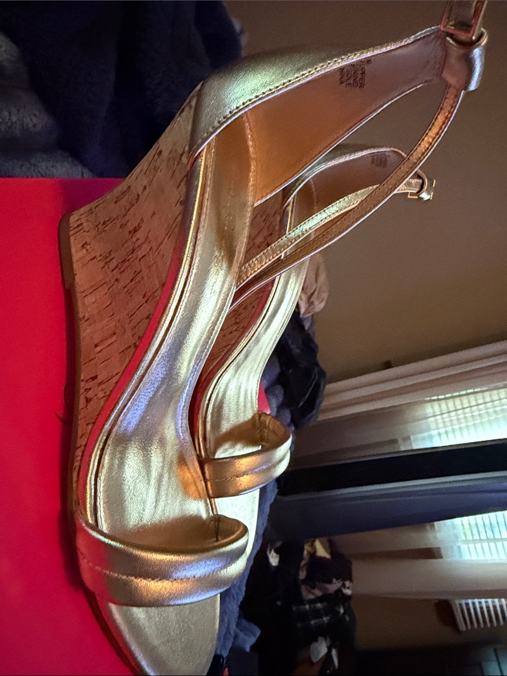 Lilly Pulitzer Metallic Gold Ankle-Strap Heels - Picture 3 of 5